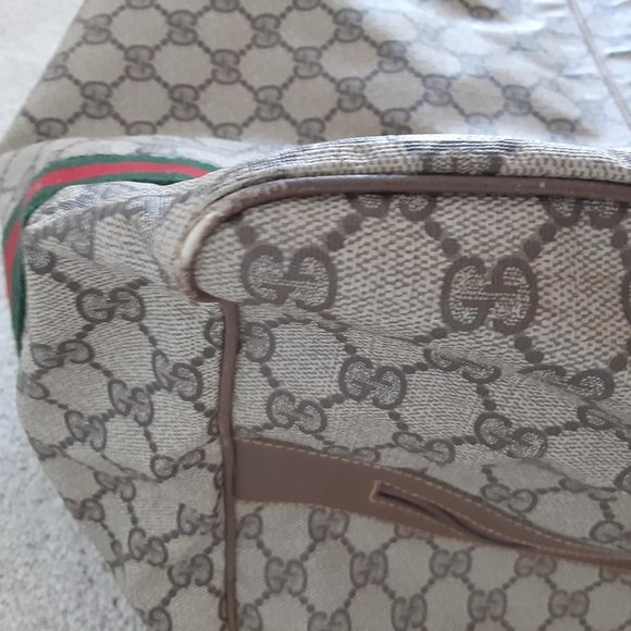 Authentic Gucci Weekender Web Mono Canvas Duffle - Picture 12 of 12